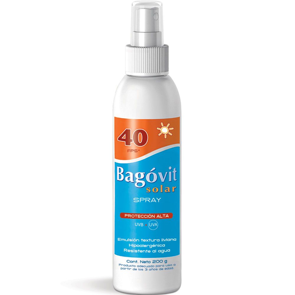 BAGOVIT PROTECTOR SOLAR EMULSION SPRAY FPS 40 X 200 ML.